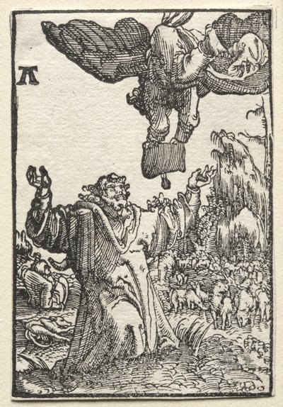Upadek i odkupienie człowieka: Przesłanie anioła do Joachima autorstwa Albrecht Altdorfer