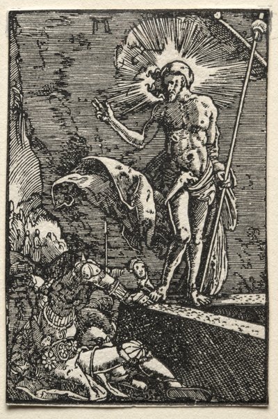 Upadek i odkupienie człowieka: Zmartwychwstanie, c. 1515. autorstwa Albrecht Altdorfer