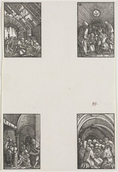Upadek i odkupienie człowieka, c. 1515. autorstwa Albrecht Altdorfer