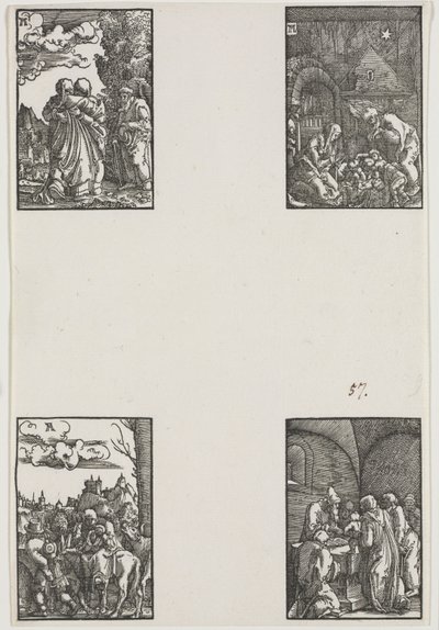 Upadek i odkupienie człowieka, c. 1515. autorstwa Albrecht Altdorfer