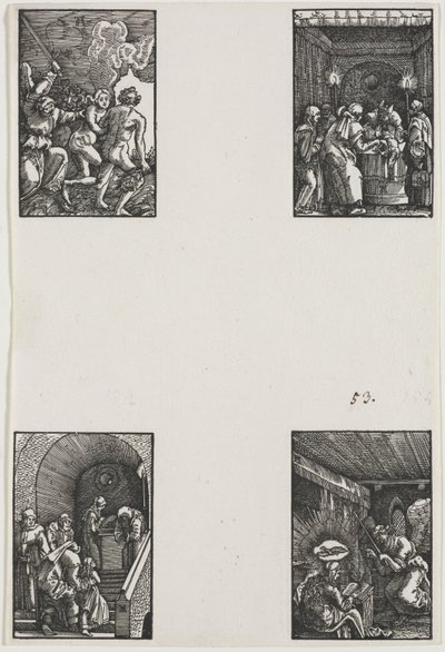 Upadek i odkupienie człowieka, c. 1515. autorstwa Albrecht Altdorfer