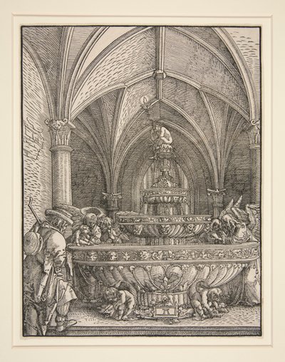 Święta Rodzina w locie do Egiptu przy fontannie autorstwa Albrecht Altdorfer