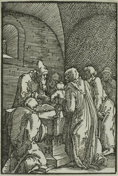 Ofiarowanie w świątyni, z Upadku i odkupienia człowieka autorstwa Albrecht Altdorfer