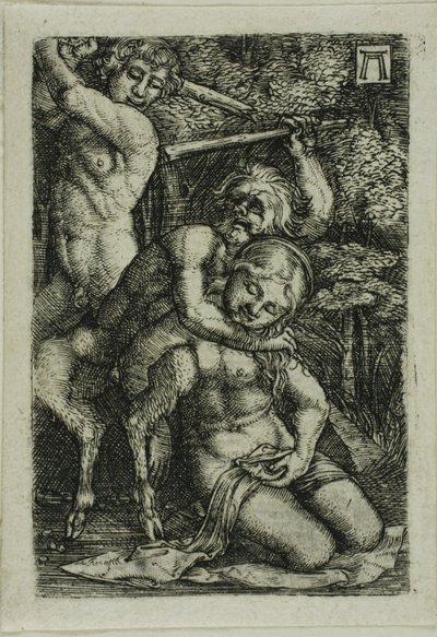Dwóch satyrów walczących o nimfę autorstwa Albrecht Altdorfer