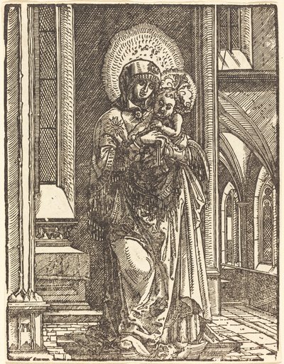 Dziewica z Dzieciątkiem w kościele autorstwa Albrecht Altdorfer