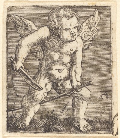Skrzydlaty Genii z Hobby Koniem i Batem autorstwa Albrecht Altdorfer