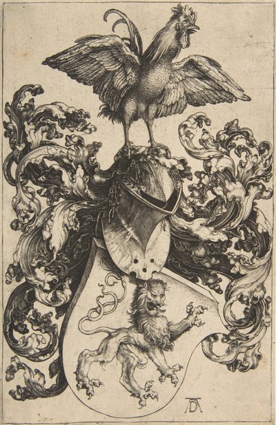 37 Herb z lwem i kogutem autorstwa Albrecht Dürer