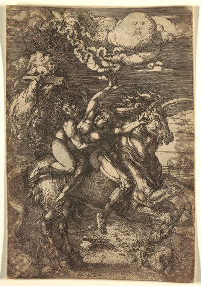 Porwanie Prozerpiny na jednorożcu autorstwa Albrecht Dürer