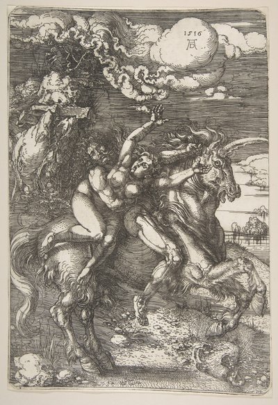 Uprowadzenie Proserpine.n.d. autorstwa Albrecht Dürer