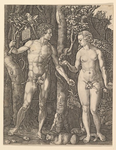 Adam i Ewa, 1566. autorstwa Albrecht Dürer