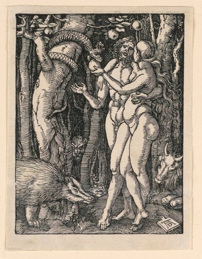 Adam i Even, z serialu Mała pasja autorstwa Albrecht Dürer