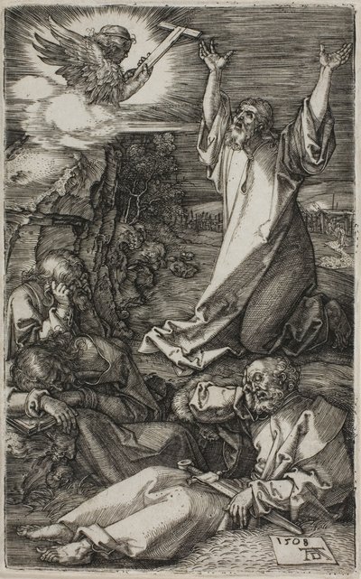 Agonia w ogrodzie, z wyrytej pasji autorstwa Albrecht Dürer