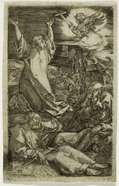 Agonia w ogrodzie, z wyrytej pasji autorstwa Albrecht Dürer