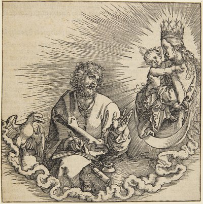 Apokalipsa św. Jana (strona tytułowa) autorstwa Albrecht Dürer