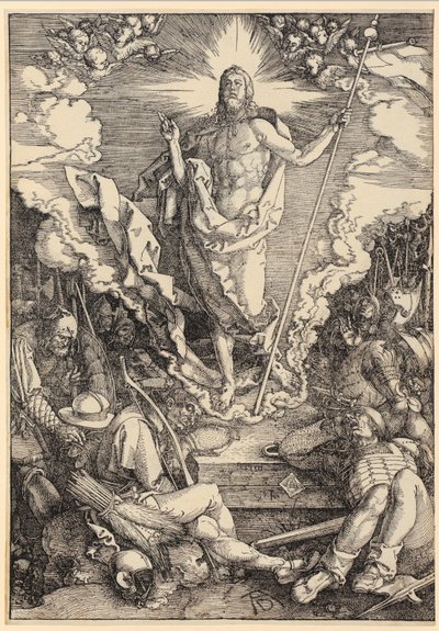 Zmartwychwstanie Chrystusa, arkusz 12 z cyklu „Wielka Pasja” autorstwa Albrecht Dürer