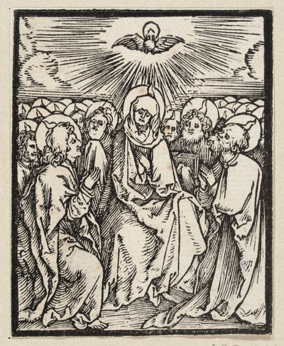 Zesłanie Ducha Świętego (z: Postilla, 43 drzeworyty) autorstwa Albrecht Dürer