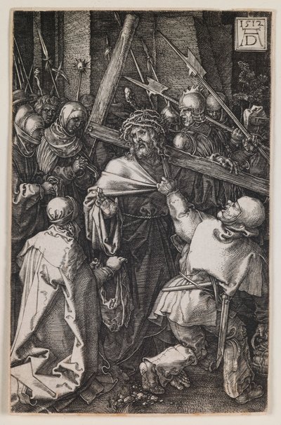 Niesienie Krzyża z cyklu „Pasja wyryta” autorstwa Albrecht Dürer