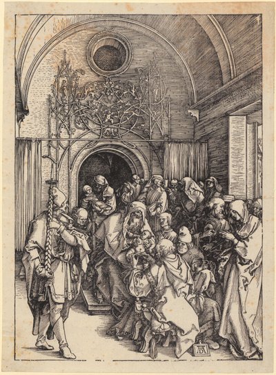 Obrzezanie Chrystusa, arkusz 11 z cyklu „Życie Maryi” autorstwa Albrecht Dürer
