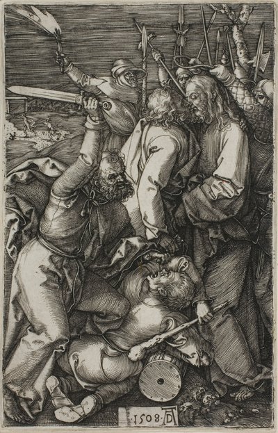 Zdrada Chrystusa, z wyrytej pasji autorstwa Albrecht Dürer