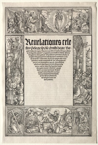 Ramka - z Chrztem Chrystusa. autorstwa Albrecht Dürer