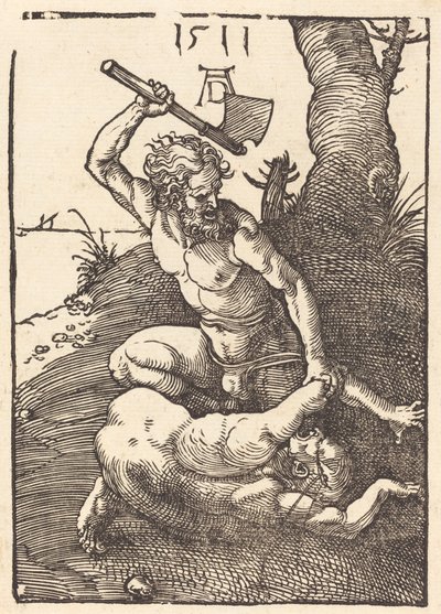 Kain zabija Abla, 1511. autorstwa Albrecht Dürer