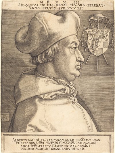 Kardynał Albrecht Brandenburgii („Wielki Kardynał”) autorstwa Albrecht Dürer