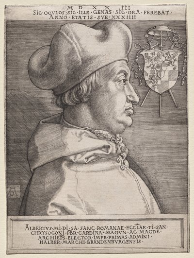 Kardynał Albrecht Brandenburgii – Wielka Płyta autorstwa Albrecht Dürer