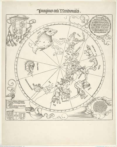 Niebiańska mapa południowego nieba (Imagines coeli meridionalis) autorstwa Albrecht Dürer