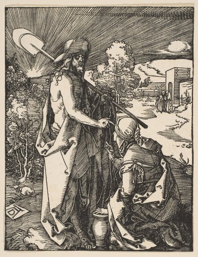 Chrystus ukazujący się Marii Magdalenie, z Małej męki, ca. 1510. autorstwa Albrecht Dürer