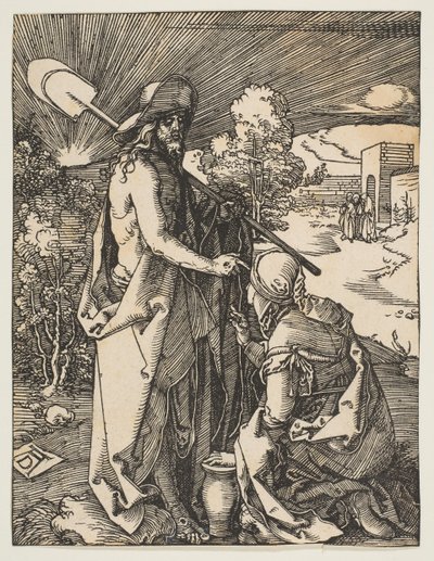 Chrystus ukazujący się Marii Magdalenie, z Małej męki, ca. 1510. autorstwa Albrecht Dürer