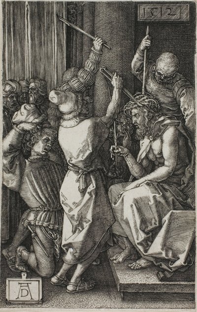 Chrystus ukoronowany cierniem, z wyrytej pasji autorstwa Albrecht Dürer