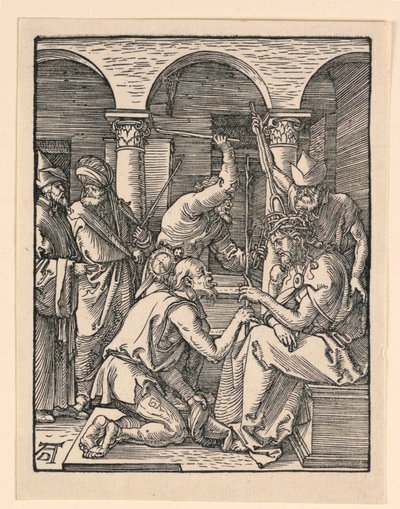 Chrystus ukoronowany cierniem, z serii Mała pasja autorstwa Albrecht Dürer