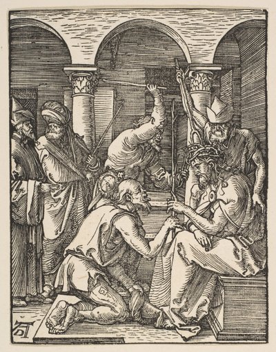 Chrystus ukoronowany cierniem, z Małej pasji, ca. 1509. autorstwa Albrecht Dürer