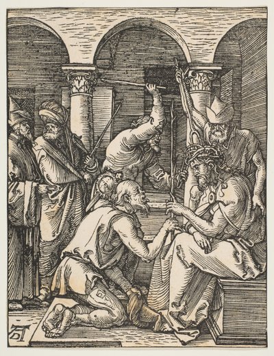 Chrystus ukoronowany cierniem, z Małej pasji, ca. 1509. autorstwa Albrecht Dürer