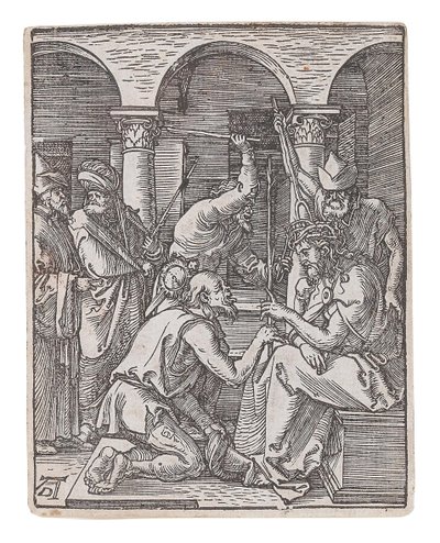 Chrystus ukoronowany cierniem, z cyklu Mała pasja, ok. 1509-1511. autorstwa Albrecht Dürer
