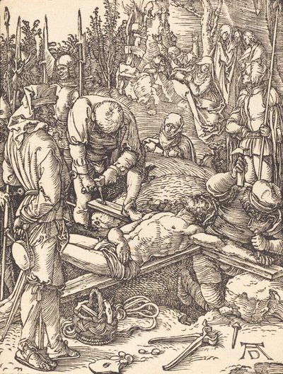Chrystus przybity do krzyża, prawdopodobnie ok. 15091510. autorstwa Albrecht Dürer