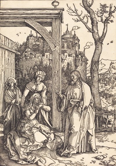 Chrystus żegnający się z Matką, c. 15041505. autorstwa Albrecht Dürer