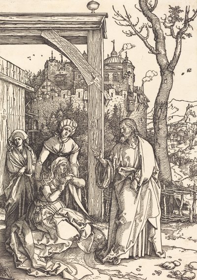 Chrystus żegnający się z Matką, c. 15041505. autorstwa Albrecht Dürer