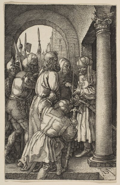 Chrystus przed Piłatem, z Męki Pańskiej, 1512. autorstwa Albrecht Dürer