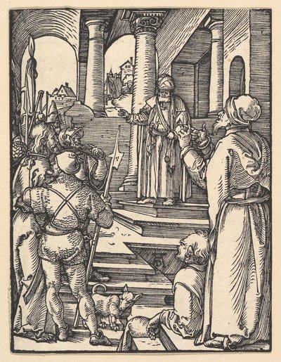 Chrystus przed Piłatem, z „Małej Pasji” autorstwa Albrecht Dürer