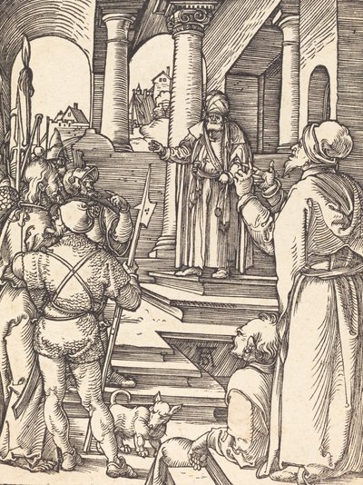 Chrystus przed Piłatem prawdopodobnie ok. 15091510. autorstwa Albrecht Dürer