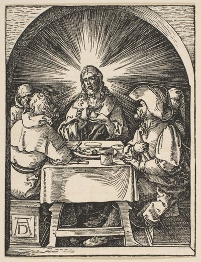 Chrystus w Emaus, z „Małej Pasji” autorstwa Albrecht Dürer