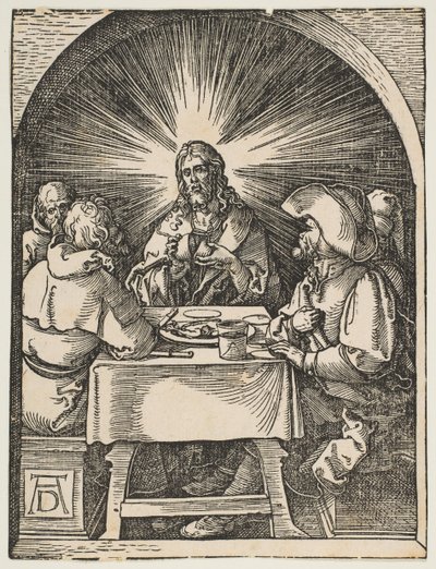 Chrystus w Emaus, z Małej pasji, ca. 1510. autorstwa Albrecht Dürer