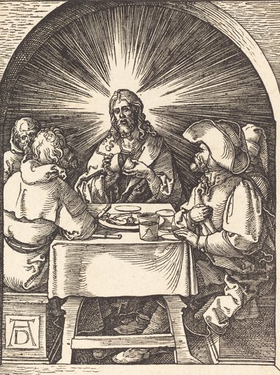 Chrystus w Emaus, prawdopodobnie ok. 15091510. autorstwa Albrecht Dürer