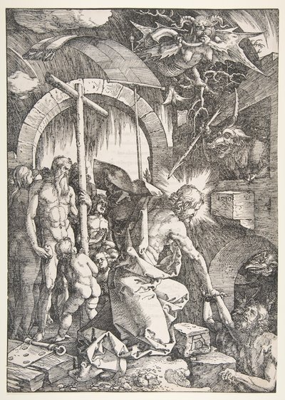 Chrystus w otchłani, z Wielkiej Męki, wydanie 1511.n.d. autorstwa Albrecht Dürer