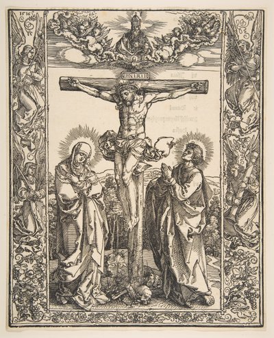 Chrystus na krzyżu między Dziewicą a św. Janem, 1516. autorstwa Albrecht Dürer