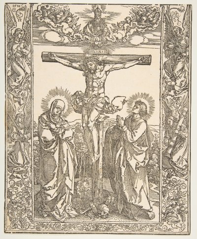 Chrystus na krzyżu między Dziewicą a św. Janem, 1516. autorstwa Albrecht Dürer