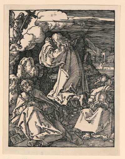Chrystus na Górze Oliwnej (Agonia w ogrodzie), z serii Mała pasja autorstwa Albrecht Dürer