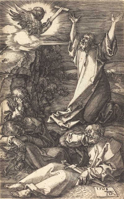 Chrystus na Górze Oliwnej, 1508. autorstwa Albrecht Dürer