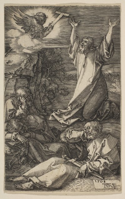 Chrystus na Górze Oliwnej, z Męki Pańskiej, 1508. autorstwa Albrecht Dürer